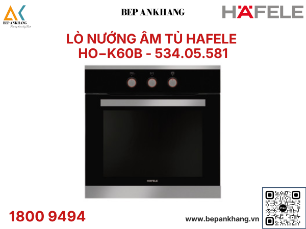 Lò Nướng Âm Tủ Hafele HO - K60B 534.05.581 - Thương Hiệu Đức - Xuất xứ: Ba Lan